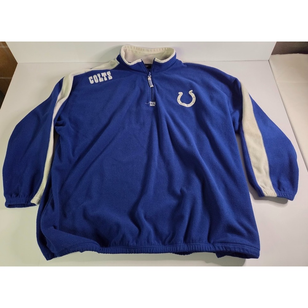 NFL Team Apparel Jacket Mens 5 Extra Large Blue Indianapolis Colts NFL Fleece